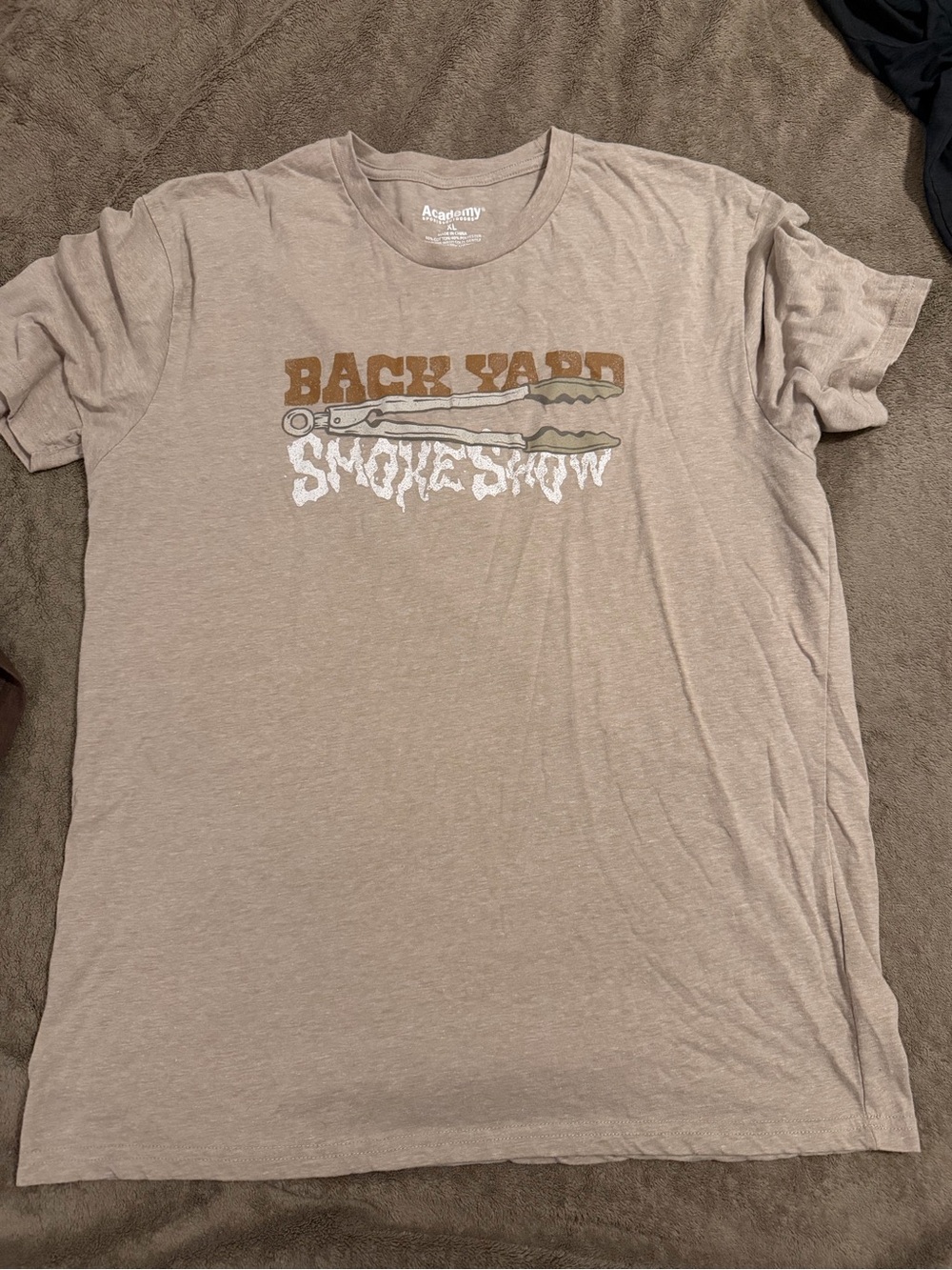 Back Yard Smoke Show Graphic Tee - Beige